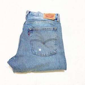 Levi's '94 Baggy Light Wash Ripped Knee Wide Leg Zip Fly Denim Jeans Size 31